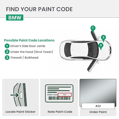 ERA Paints - A52 - Space Gray Metallic for BMW Exact OEM Color Match Automotive Touch Up Paint for Cars - Scratch & Chip Repair for Metal & Plastic - Basic Kit - Made in USA - style: Jar - Basic Kit