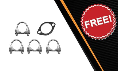 Northeastern Exhaust | Stainless Steel Resonator, Intermediate Pipe and Pair of Mufflers Exhaust System Kit Compatible for Pontiac Grand Prix 2003-2008 3.8L | Free Clamps and Gasket Included