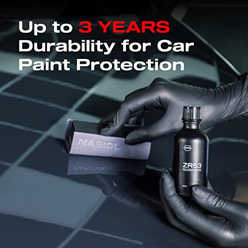 Nasiol ZR53 Nano Ceramic Coating for Cars – Complete Kit for Professional Paint Protection with Expert Guide