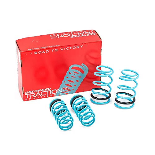 Godspeed LS-TS-SN-0004-B Traction-S Performance Lowering Springs, Reduce Body Roll, Improved Handling, Set of 4, compatible with Scion xB (XP30) 2004-2006