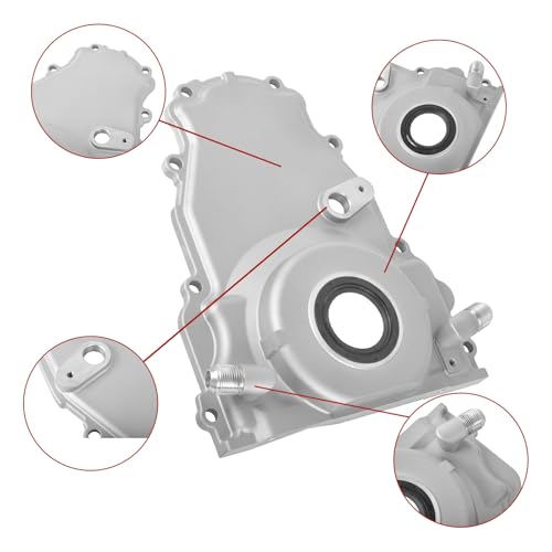 Alum LS Front Timing Cover w/Crank Gasket & Bolts Set-10AN 551595 - size: Gen 4 GM LS Series - 10AN 551595