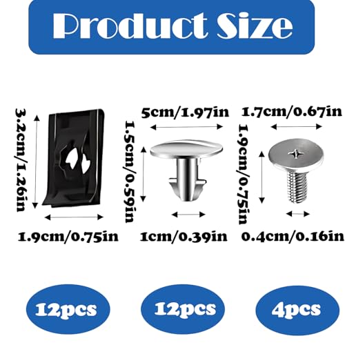 28PCS Lower Engine Cover Pin Screws & Splash Shield Bolts Clips Set (28)
