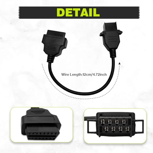 Truck OBD1 to OBD2 Adapter for Volvo 8 Pin Diagnostic Cable Connector - style: Fit for Volvo 8pin