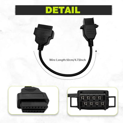 Truck OBD1 to OBD2 Adapter for Volvo 8 Pin Diagnostic Cable Connector - style: Fit for Volvo 8pin