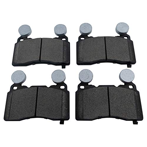 TRQ Front and Rear Ceramic Brake Pad Set - color: Ceramic, size: BKA12032