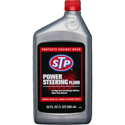 STP Power Steering Fluid, Steering Wheel Cleaner Protects Against Wear and Pump Breakdown in Cars and Trucks, 32 Oz, STP - size: 32 fl oz, style: Pack of 1