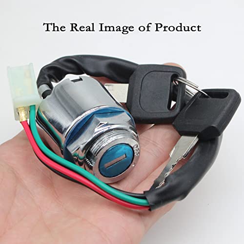4 Wire 4 pin Ignition Key Switch Fit for Go Kart ATV Quad Dirt Bike Scooter Motorcycle. Perfect Replacement Accessories.