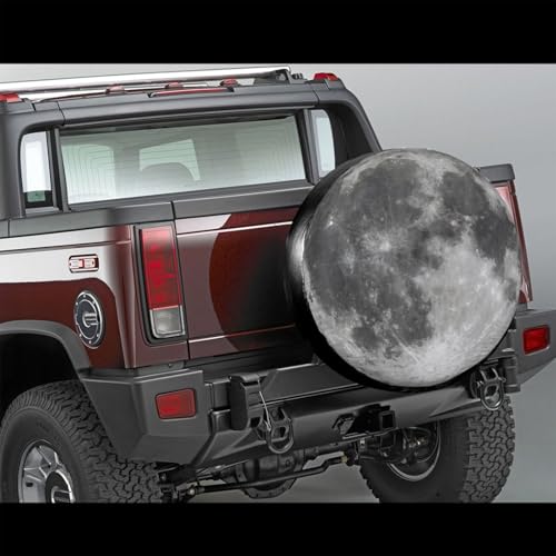 Full Moon Astronomy Spare Tire Cover Weatherproof Waterproof Wheel Tire Cover UV Sun Protection Wheel Tire Protector Tyre Cover Universal Fit for Truck Off-Road Vehicle Trailer RV SUV 15 Inch - color: Moon, size: 15" for tire diameter 27.6"-29.5"
