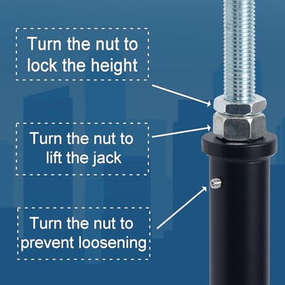 4 Pack U-Shaped Floor Jack - Adjustable Steel Beam Support for 4x2, 4x4, 4x6 Joists Heavy Duty Screw Jack with U-Head Telepost & House Jack.15-19 Inch Adjustment Range. - size: 15-19