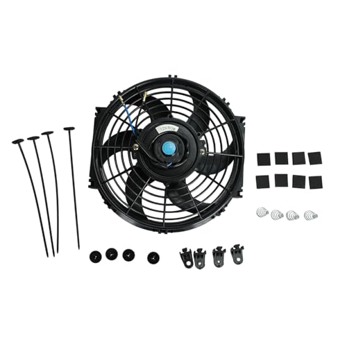 10 Inch Universal Slim Fan Push Pull Electric Radiator Cooling Fan - size: 10inch 80W