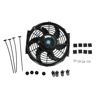 10 Inch Universal Slim Fan Push Pull Electric Radiator Cooling Fan - size: 10inch 80W