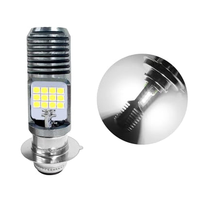 9-16V PX15D LED Motorcycle Headlight Bulbs, Super Bright 3030 Chips Bulb Halogen Lamp Replacement, Waterproof High/Low Beam LED Headlight Bulb for Most Motorcycles ATVs (White) - color: PX15D, White