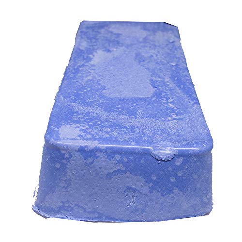 Benchmark Abrasives Buffing Compound for Polishing Removing Scratches Edge Finishing Cleaning for Non-Ferrous Metals Plastics Synthetic Materials, 1 Pound Bar (Blue Plastic) - style: Blue Plastic