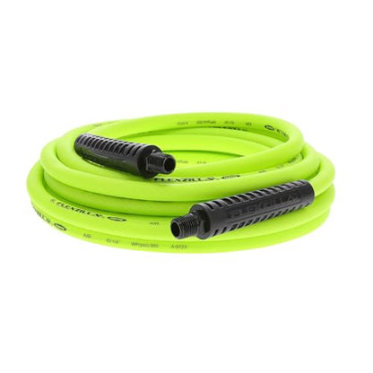 Flexzilla Air Compressor Hose, 1/4 in. x 25 ft., 1/4 in. MNPT Fittings, No-Kink, All Weather, Lightweight, Premium Hybrid Polymer, 300 PSI, ZillaGreen - size: 25ft, style: 1/4"