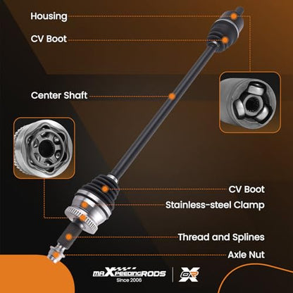 maXpeedingrods Front Right CV Axle Shaft Assembly for Hyundai Sonata - size: 66-3830
