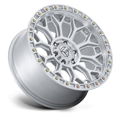FUEL OFF-ROAD TALON 17X9 5X5.0 5.04 1mm GLOSS SILVER W/MACHINED FACE - FC901SD17905001 - color: GLOSS SILVER W/ MACHINED FACE, size: 17X9, 5X5.0, 5.04, 1mm