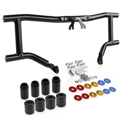 Crash Bar Compatible with Harley Davidson Touring Models 2014-2026, Black Engine Guard Bar for Street Glide Road Glide Road King Electra Glide - size: Crash Bar 2014-later