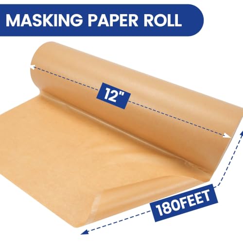 ADHES Masking Paper 12 in x 180 ft Brown Painter's Paper - size: 12in x 180ft