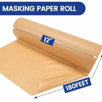 ADHES Masking Paper 12 in x 180 ft Brown Painter's Paper - size: 12in x 180ft