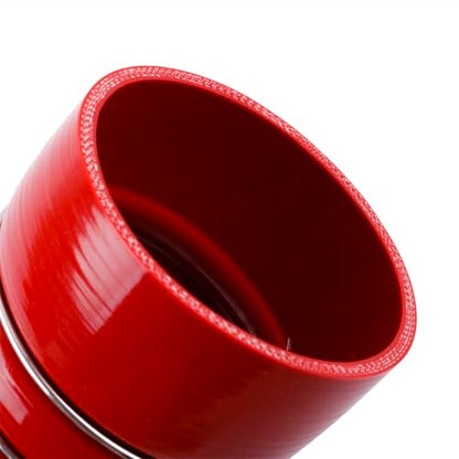 ID4"×6" Silicone Charge Air Cooler Hump Hose Boot with Clamps 2PCS - color: red, size: 4"x6"-RD