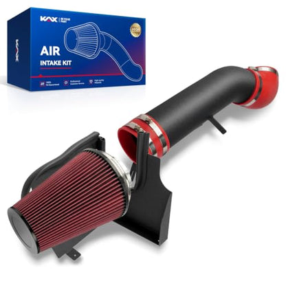 KAX 4" Cold Air Intake Kit for 1999-2006 Chevrolet Silverado 1500 4.8/5.3L - color: Red, size: 2002-2006 Chevrolet Avalanche 1500