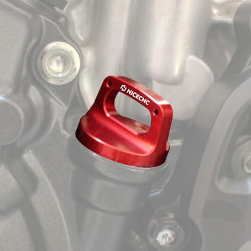 NICECNC Oil Dipstick with Holes Red,T6 Aluminum - color: red