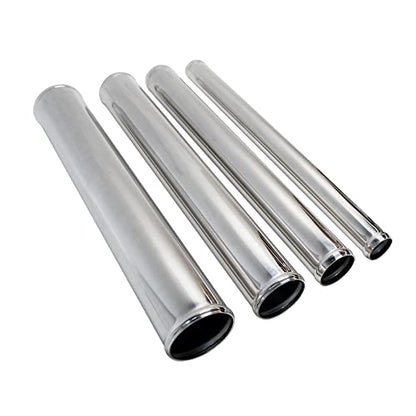 Straight Aluminum Pipe Polished, OD 2.5" (63mm), Length 18.00" (457mm) Intake Tube Tubing Universal Seamless Round Intercooler Piping - size: OD: 2.5" (63mm)