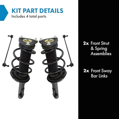 TRQ Front Suspension Kit Complete Strut & Coil Spring Assembly Sway Bar - style: SCA67199