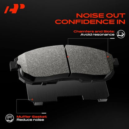A-Premium Front and Rear Ceramic Brake Pads Compatible with Toyota