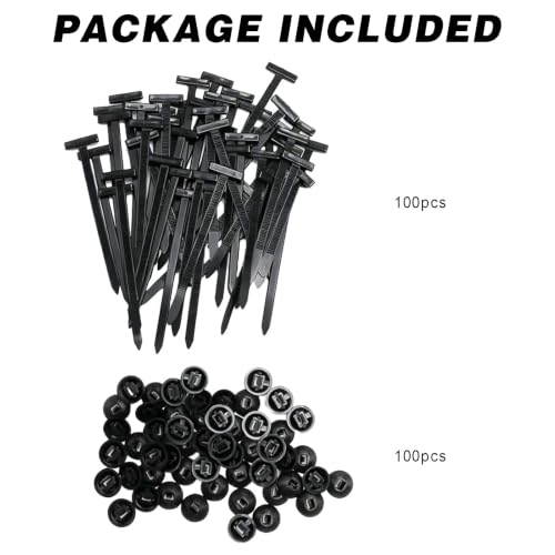 100PCS Nylon Universal Cable Tie Buckle for Car, Automotive Zipper Clips