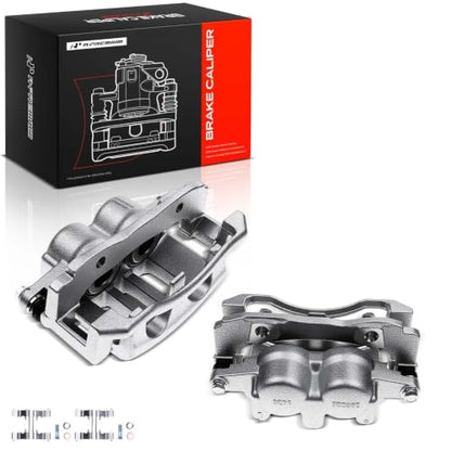 A-Premium Front Left and Right Side Disc Brake Caliper with Bracket - style: Front Driver and Passenger Side