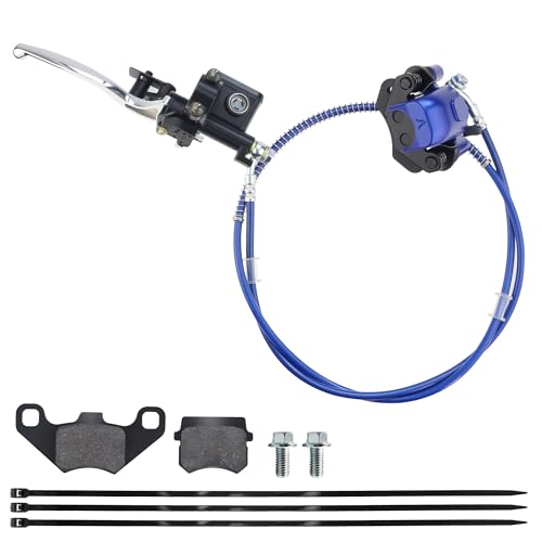 PRO BAT 110cc ATV Disc Brake Assembly Master Cylinder Caliper Brake Pads - color: Blue