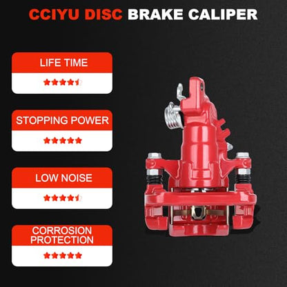 cciyu Rear Left Disc Brake Caliper Assembly 19-B2069 With Bracket - size: Rear Left[19-B2069]