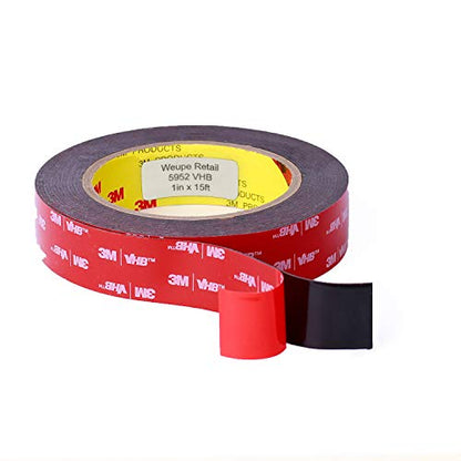 5952 VHB Tape: 2.5cm . x 15 ft. (Black)