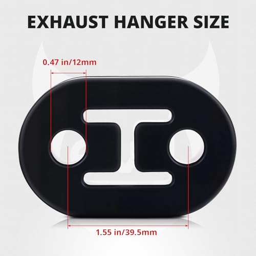 evil energy Exhaust Hanger, 2-Hole Universal Muffler Hanger, Reduces Vibration & Noise, EPDM Rubber Exhaust Bushing, 4PCS - style: 2 Holes