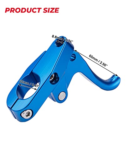 KEMIMOTO Finger Throttle Compatible with Wave Runner Jet Ski Sliver Blue Aluminum Alloy - color: Blue