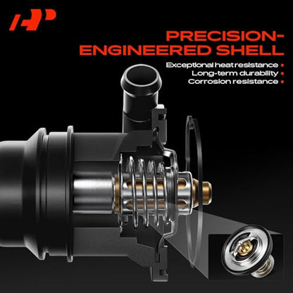 A-Premium Engine Coolant Thermostat Housing Assembly Compatible with BMW