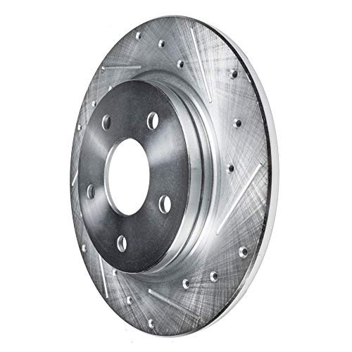 Detroit Axle - Brake Rotors for 2019-2022 Volvo XC40 Drilled and Slotted - size: 4R53906/kit