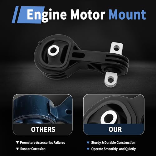 Front Upper & Lower Torque Strut Mount Set Compatible with Honda CR-V 2.4L 2007 2008 2009 2010 2011 4WD FWD, Replace# 9302 9303, Replace#50880SWAA81 50890SWAA81