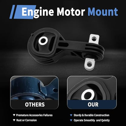 Front Upper & Lower Torque Strut Mount Set Compatible with Honda CR-V 2.4L 2007 2008 2009 2010 2011 4WD FWD, Replace# 9302 9303, Replace#50880SWAA81 50890SWAA81
