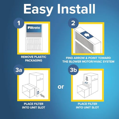 Filtrete 16x25x4 Air Filter, MERV 11, MPR 1000, 2 HVAC Filters