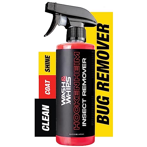WASH&WHIPS Hockenheim Bug Remover - for Dead Insects, Droppings and Grease for Car Detailing, RVs, Trailers, Boats, Professional Strength Dissolves without Scratching, 16 fl oz - size: 16 Fl Oz (Pack of 1), style: Without Towel.
