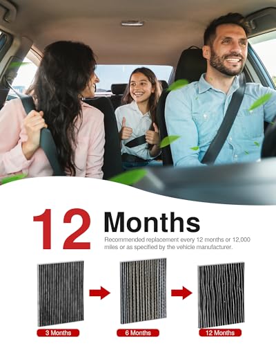 Puroma Cabin Air Filter Activated Carbon for CF11775 Ford Lincoln CAF1908P - style: CAF1775S