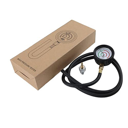 CMTOOL Exhaust Back Pressure Tester Kit with Carton Packaging, Professional Car Exhaust Back Pressure Gauge with 6-Foot Hose, with Adapter & Hose Clamp