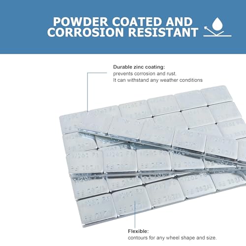 A A IN Adhesive Stick on Wheel Weights, US Quality,144pcs 0.5oz, Grey - color: Grey, size: 144pcs 1/2oz Wheel Weights