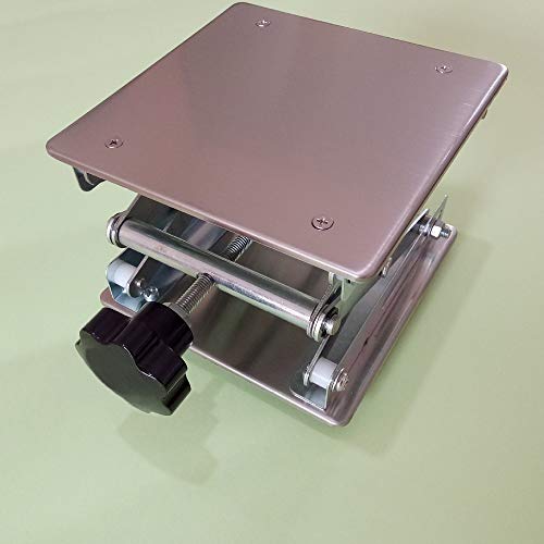 LabZhang 6" x 6" Stainless Steel Lab Jack Scissor Stand Platform Table - size: 6x6