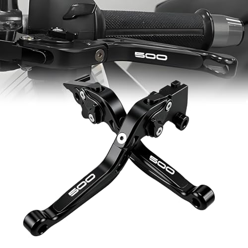 Motorcycle Brake and Clutch Lever Set Adjustable CNC Aluminum Replacement Clutch Levers for Kawasaki NINJA500 Ninja 500 Z500 Z 500 SE ABS 2024 2025(Black) - color: Black