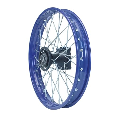 Wheel Rim Hub Compatible for 70CC 90CC 110CC 125CC 140CC 150CC 160CC Off Road Motocross Pit Dirt Rocket Bike (Blue, 60/100-14" 12mm) - color: Blue, size: 60/100-14" 12mm