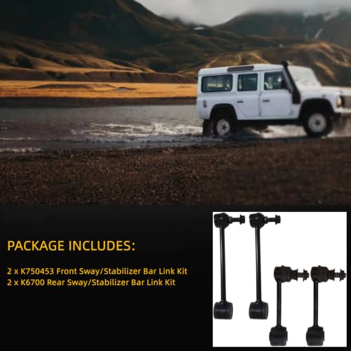 Front Rear Sway Bar Link Kit for Jeep Wrangler 2007-2017, Wrangler JK 2018