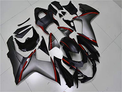YTL Grey Black Full Fairing Fit for Suzuki 2011-2026 GSXR 600/750 - color: 010 Grey Black